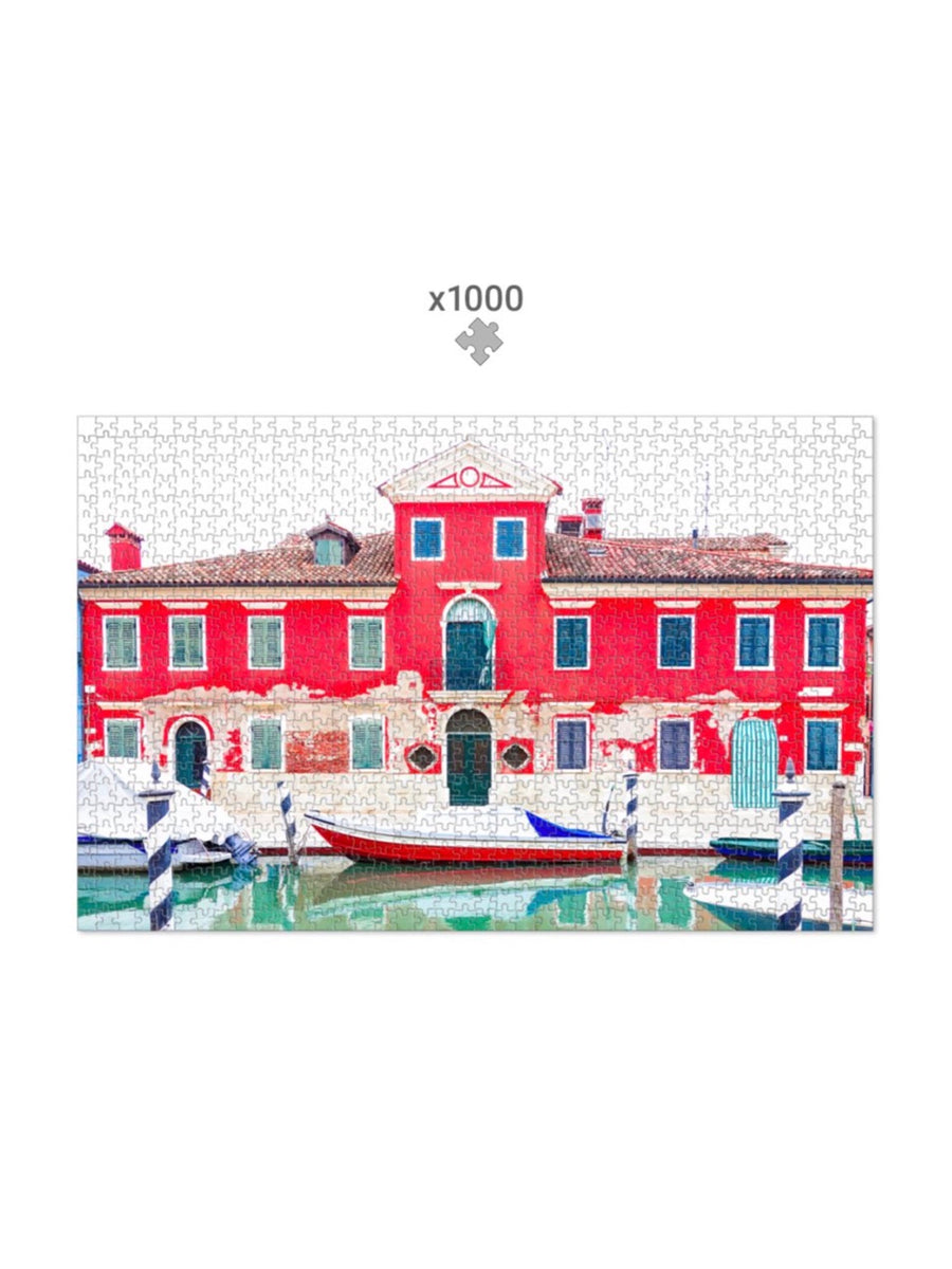 1000 Piece Puzzle in Burano with Canal by Jessica Murray-Idlewild