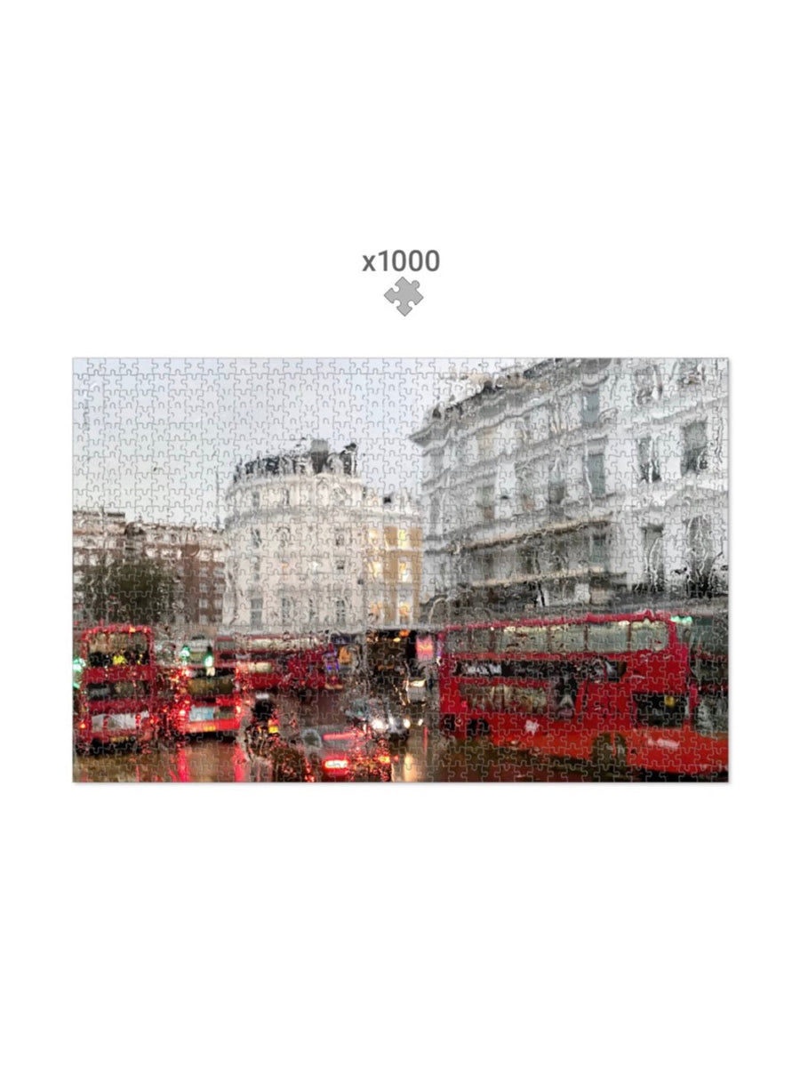 1000 Piece Puzzle in London Bus in Rain by Jessica Murray-Idlewild