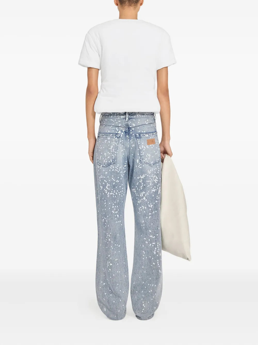 5 Pocket Jean with White Dots in Light Wash Denim by MM6 Maison Margiela-Bottoms-MM6-Idlewild