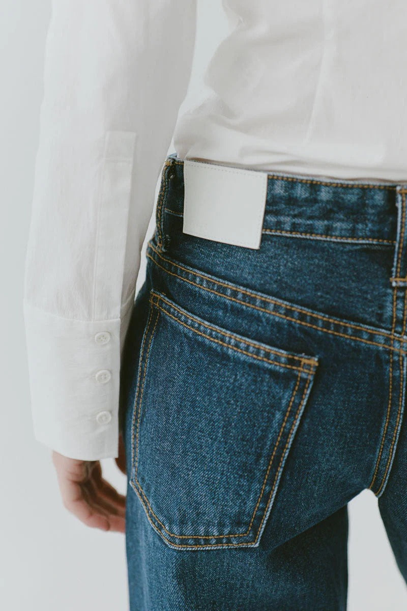 90s Low Rise Jeans in Dark Indigo by St. Agni-Bottoms-St. Agni-Idlewild