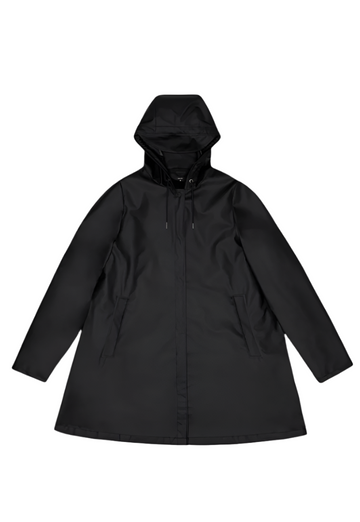 A-Line W Jacket W3 in Black by RAINS-RAINS-Idlewild