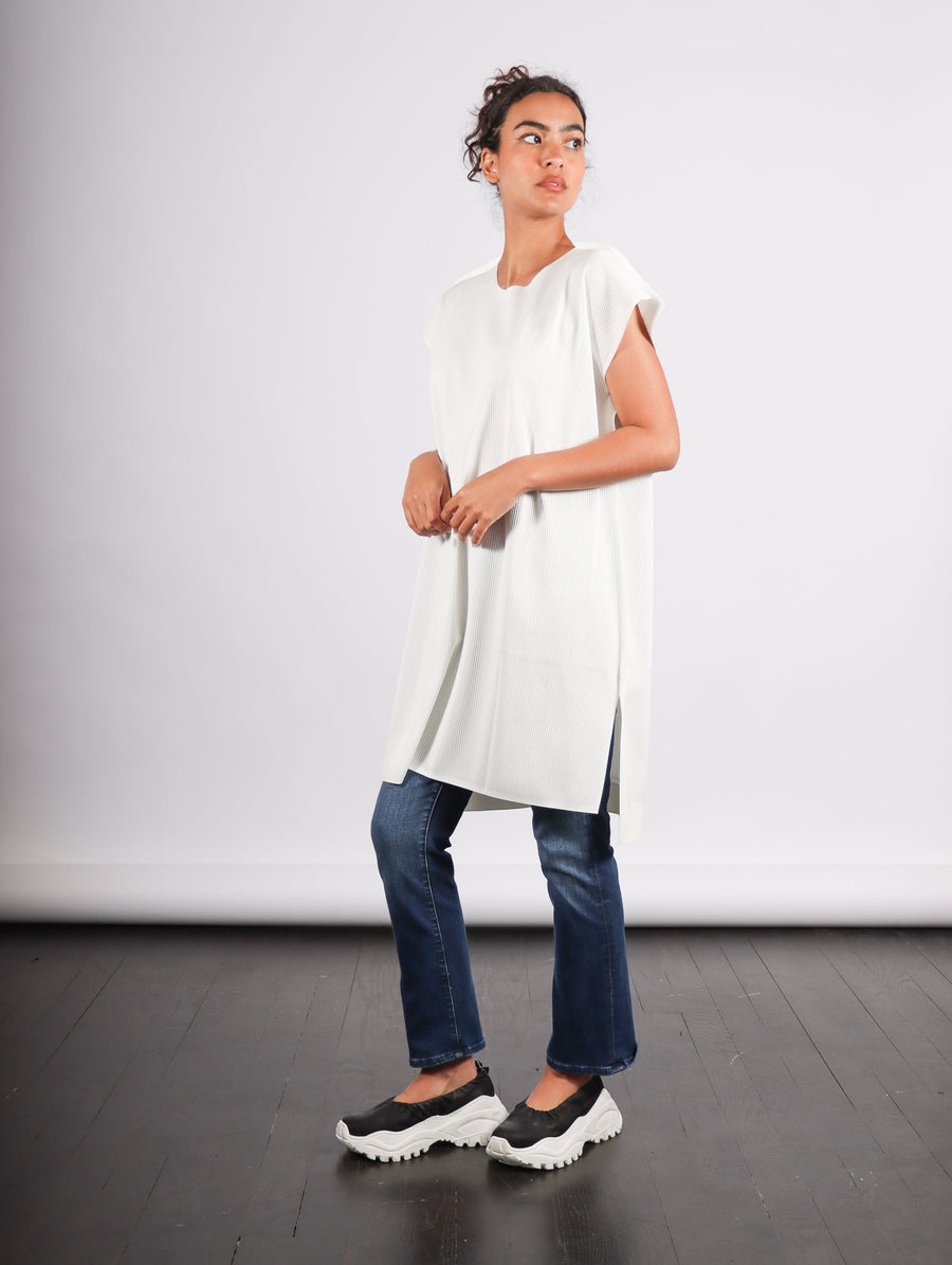 A-POC Form Tunic in Off White by Pleats Please Issey Miyake-Idlewild