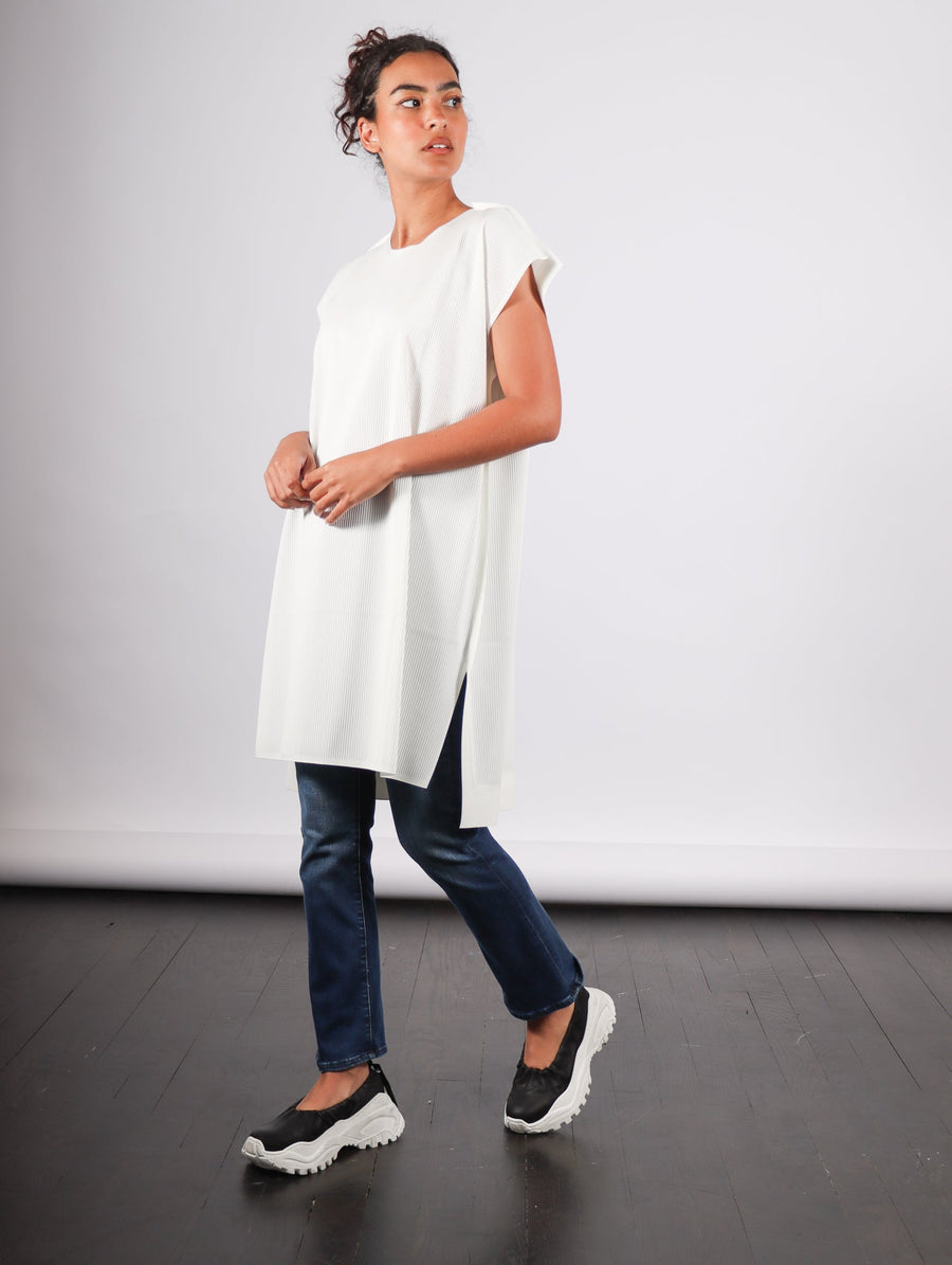 A-POC Form Tunic in Off White by Pleats Please Issey Miyake-Idlewild