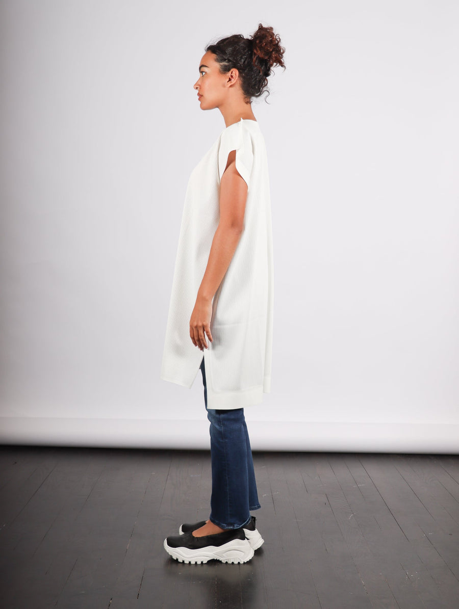 A-POC Form Tunic in Off White by Pleats Please Issey Miyake-Idlewild