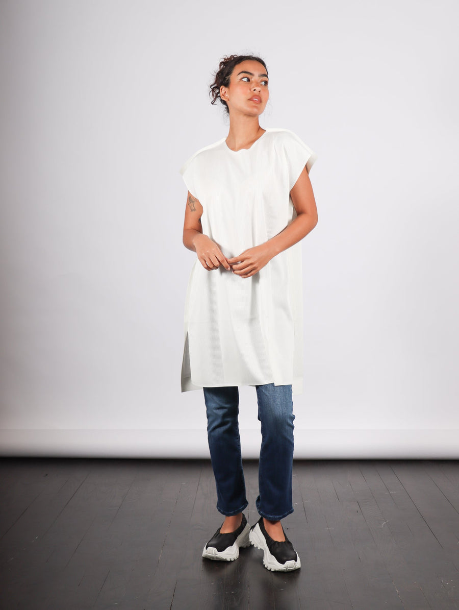 A-POC Form Tunic in Off White by Pleats Please Issey Miyake-Idlewild