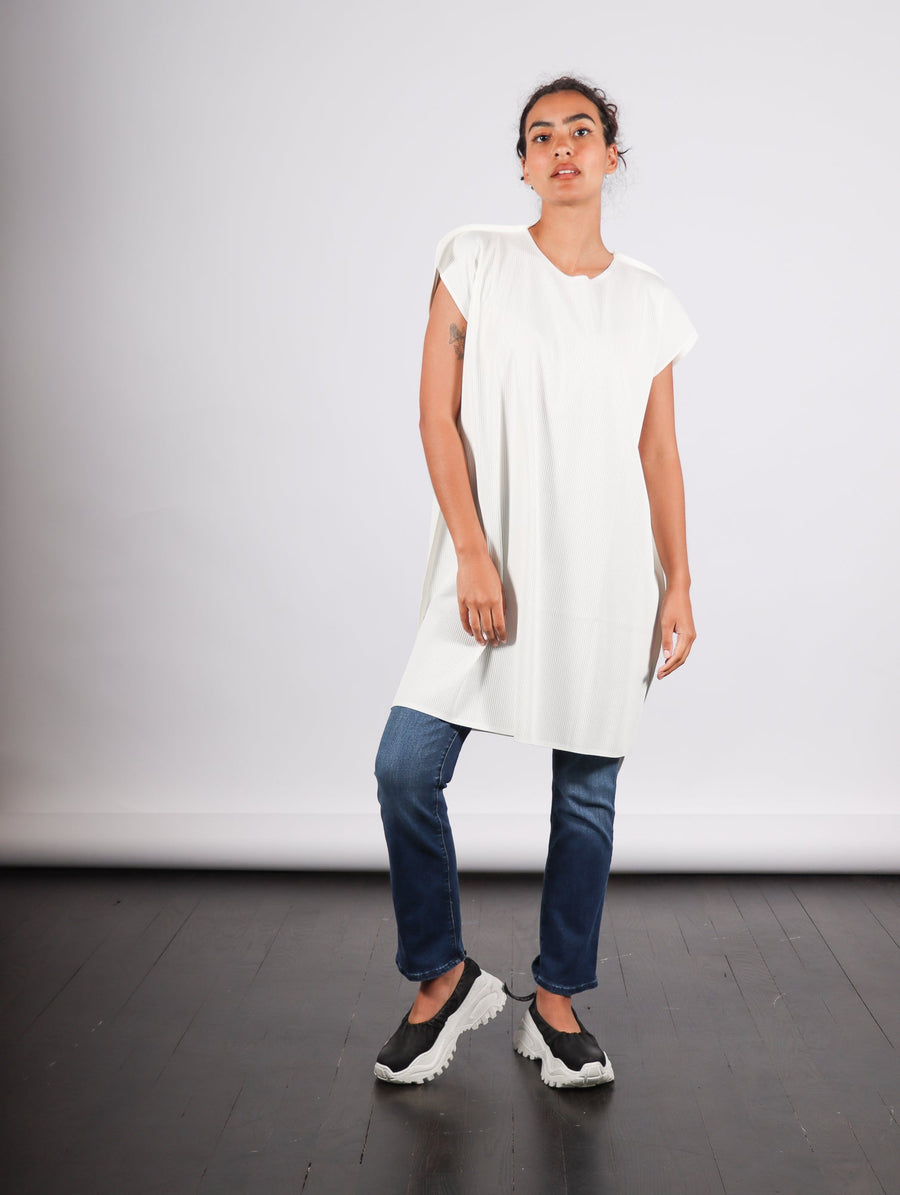 A-POC Form Tunic in Off White by Pleats Please Issey Miyake-Idlewild