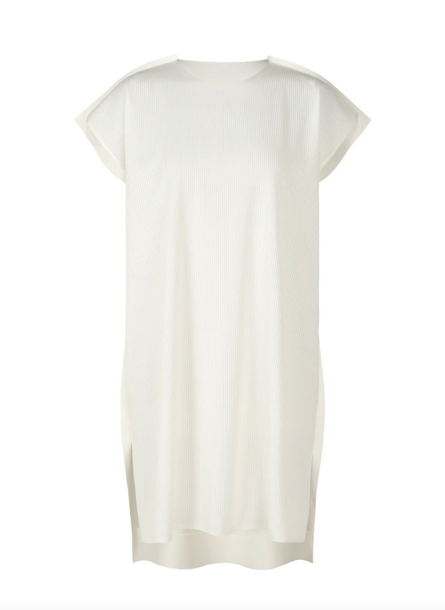 A-POC Form Tunic in Off White by Pleats Please Issey Miyake-Idlewild