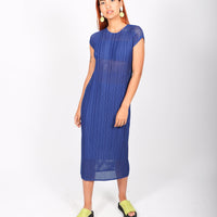 A-POC Lagoon Dress in Blue by Pleats Please Issey Miyake