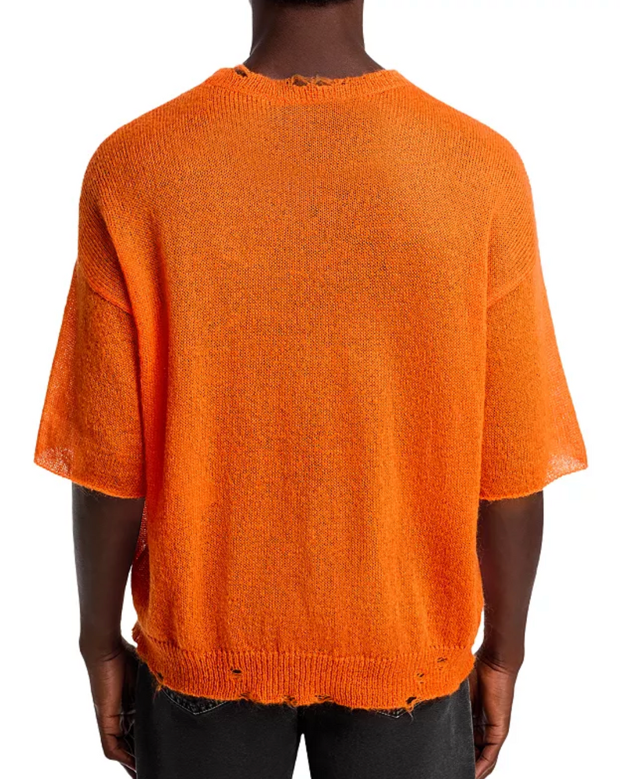 Crewneck Sweater in Orange by MM6 Maison Margiela-Tops-MM6-Idlewild