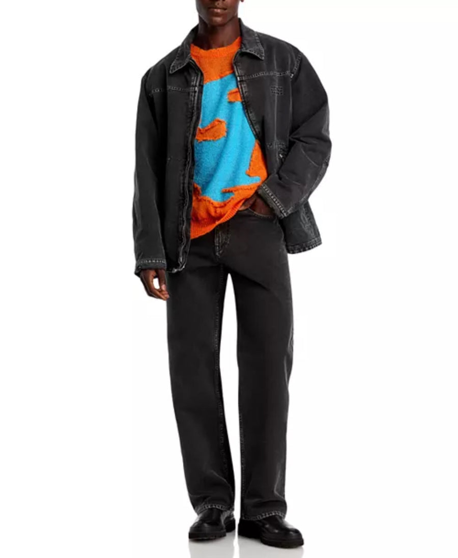Abstract Sweater Tee in Orange by MM6 Maison Margiela-Tops-MM6-Idlewild