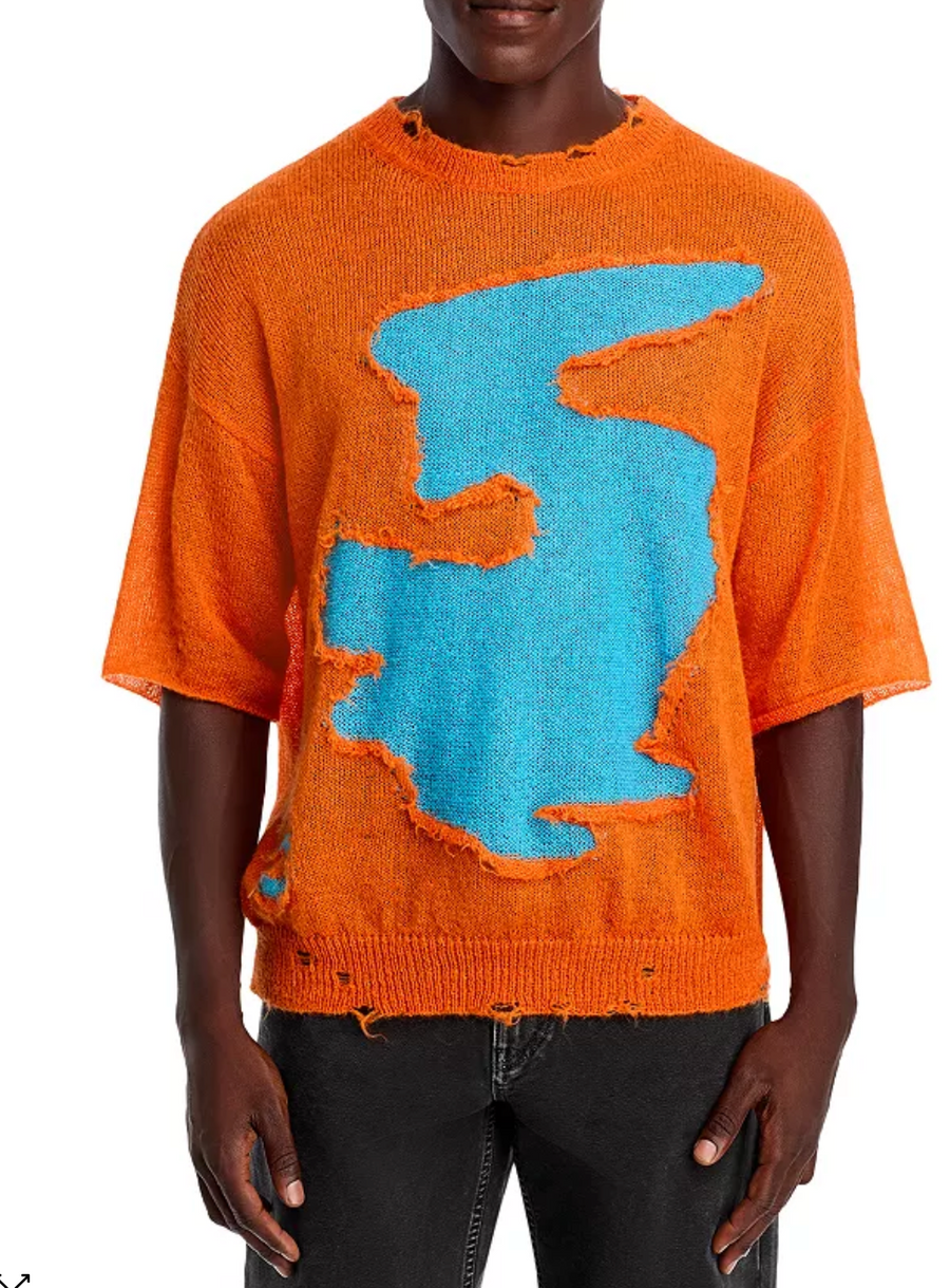 Crewneck Sweater in Orange by MM6 Maison Margiela-Tops-MM6-Idlewild