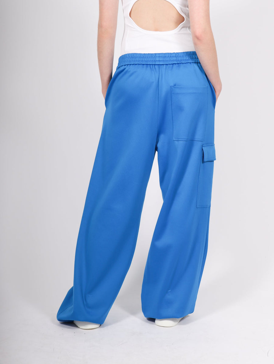 Active Knit Wide Leg Pull On Pant in Sapphire by Tibi-Idlewild