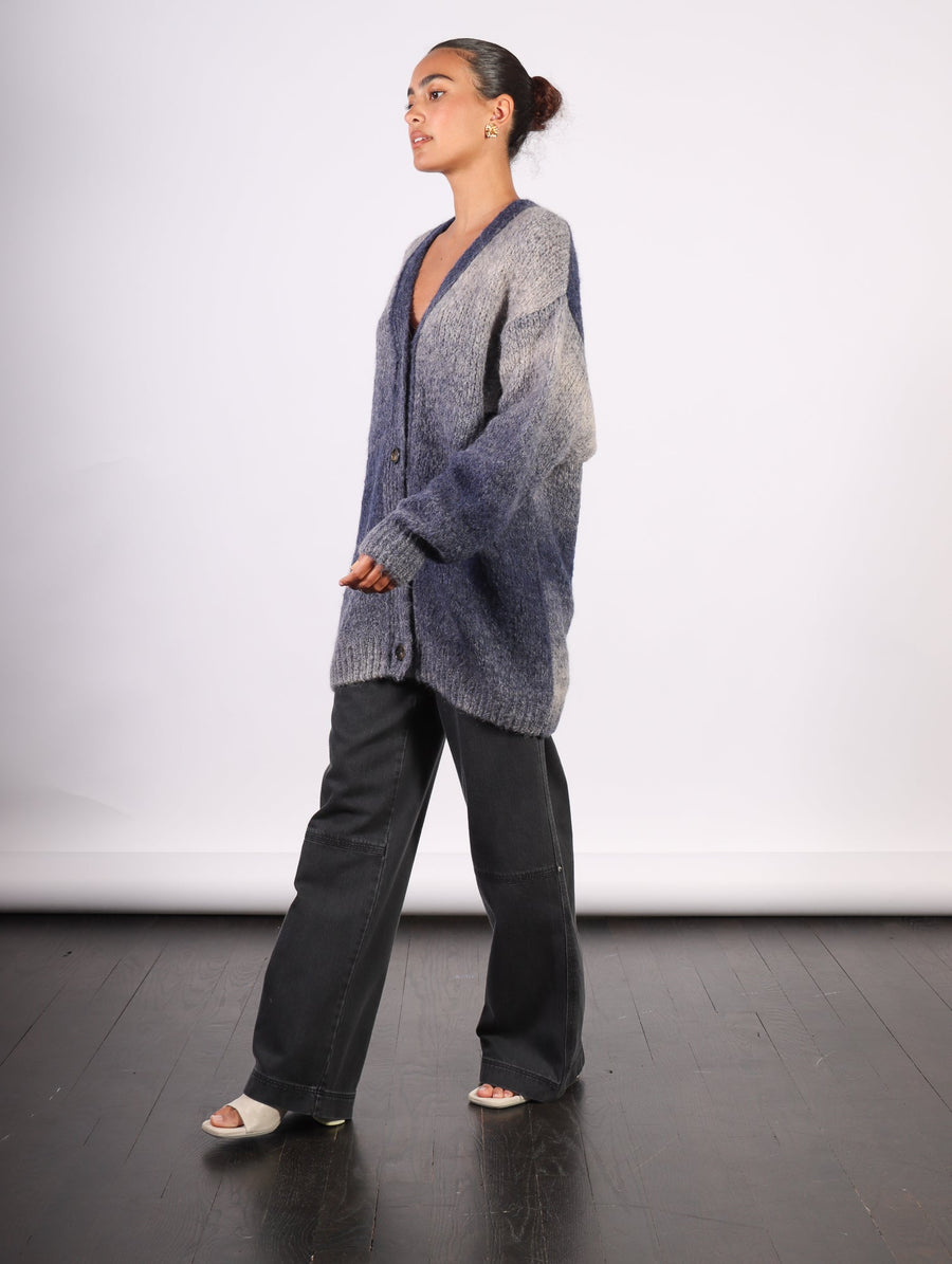 Alai Knitted Cardigan in Utility Blue by Rodebjer-Idlewild