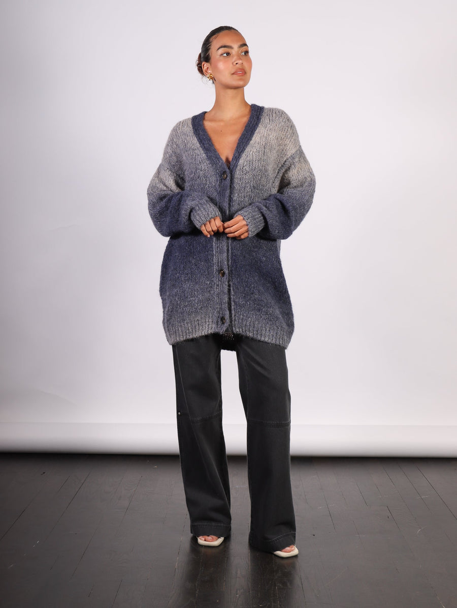 Alai Knitted Cardigan in Utility Blue by Rodebjer-Idlewild