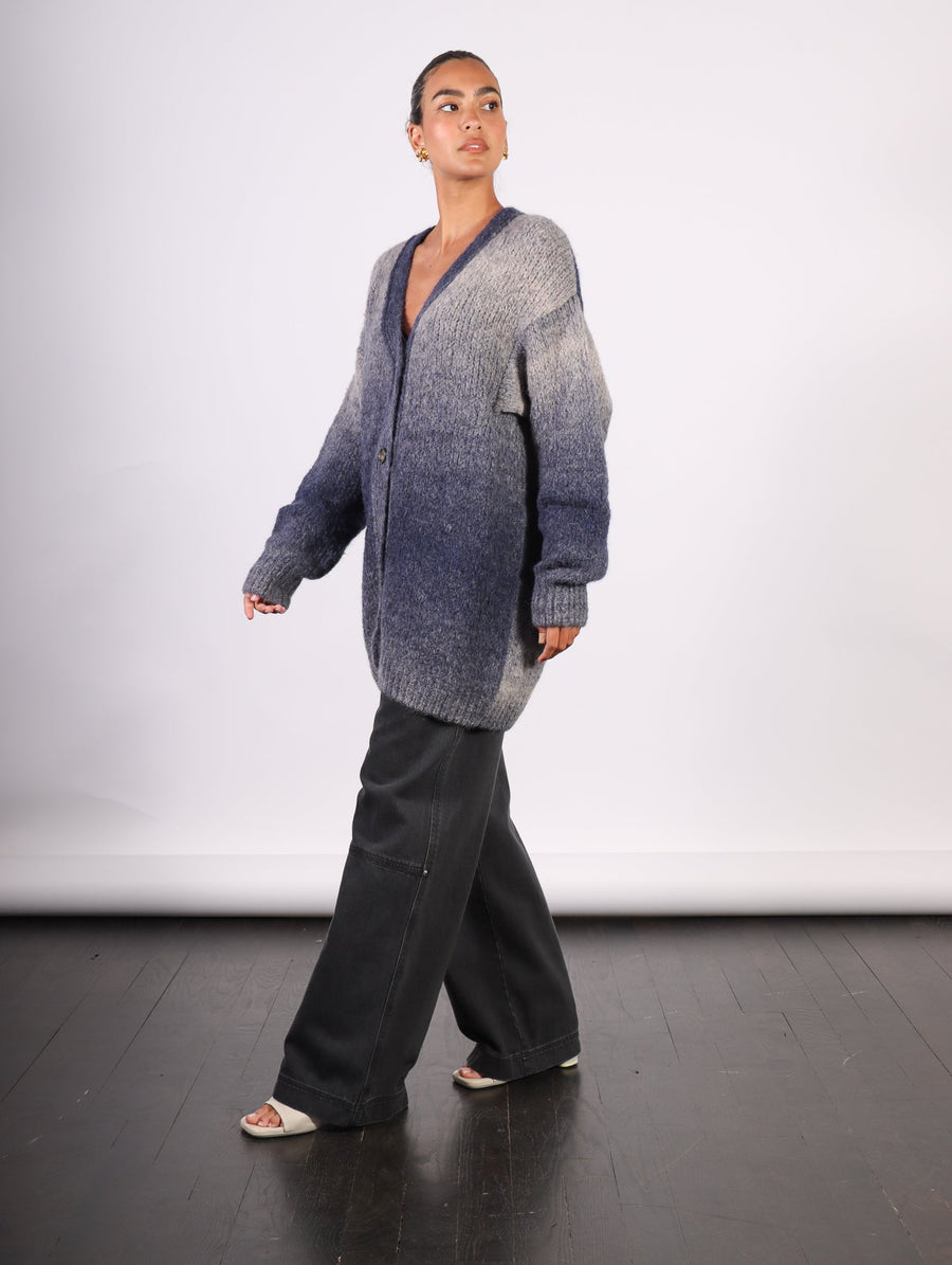 Alai Knitted Cardigan in Utility Blue by Rodebjer-Idlewild