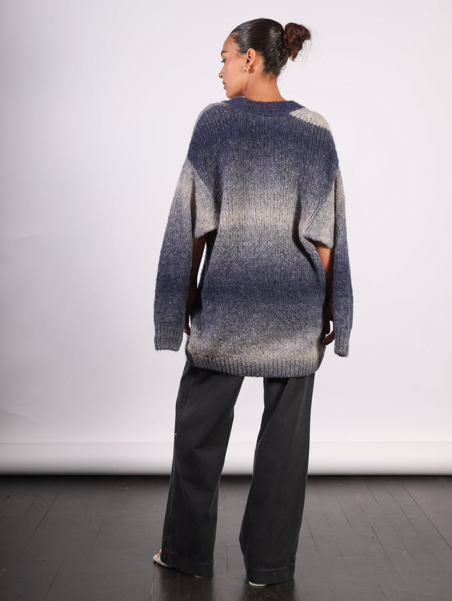 Alai Knitted Cardigan in Utility Blue by Rodebjer-Idlewild