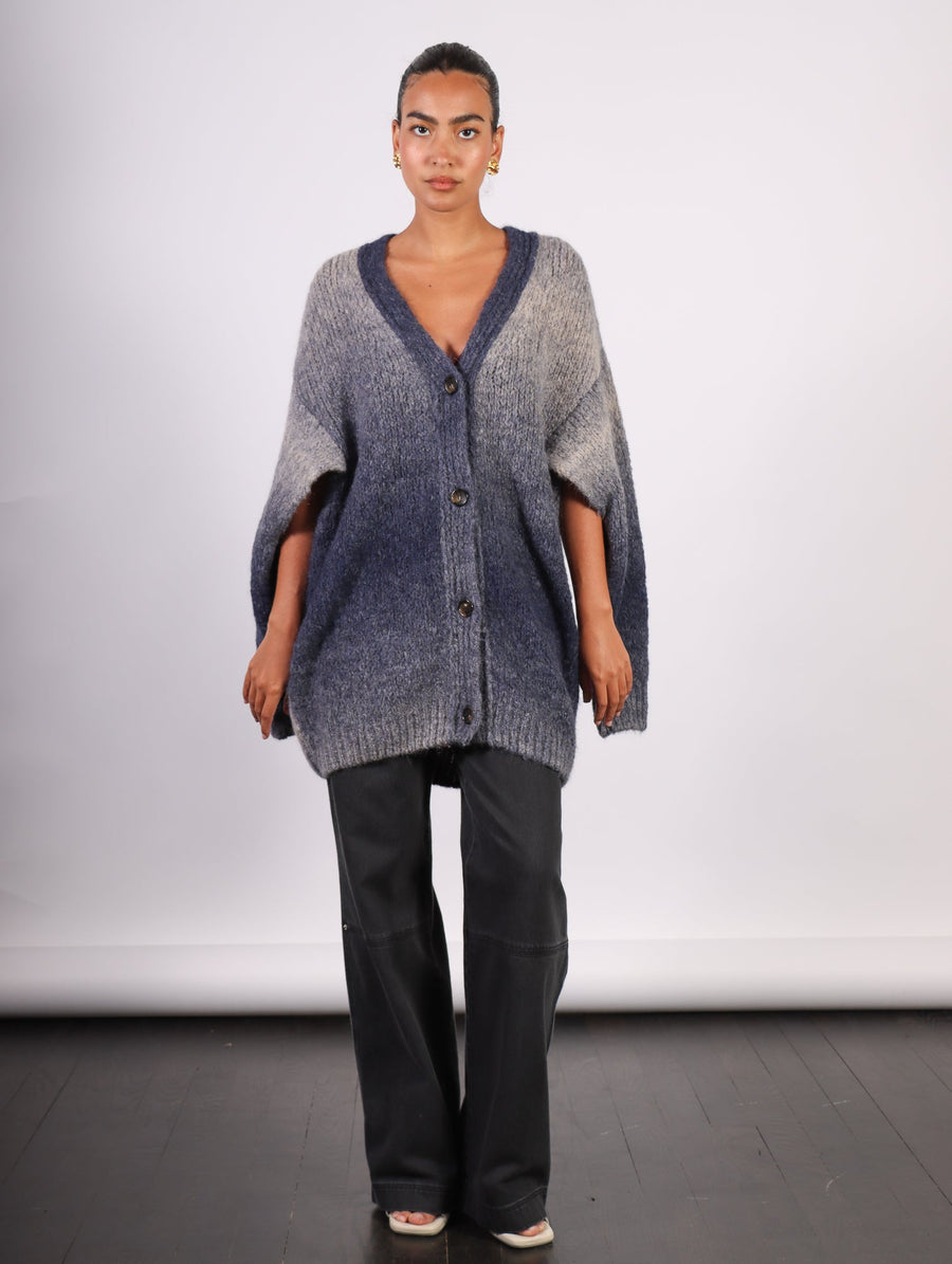 Alai Knitted Cardigan in Utility Blue by Rodebjer-Idlewild