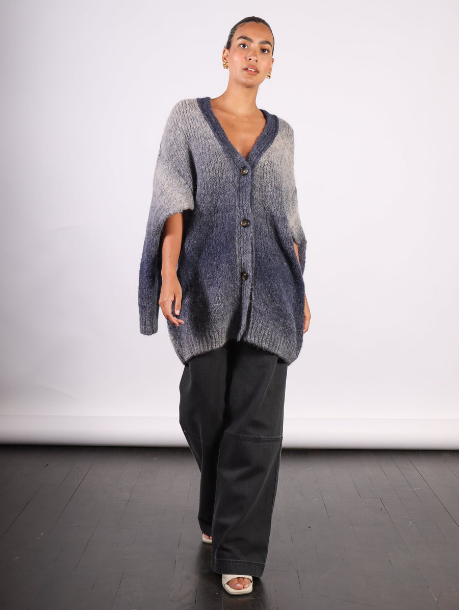 Alai Knitted Cardigan in Utility Blue by Rodebjer-Idlewild