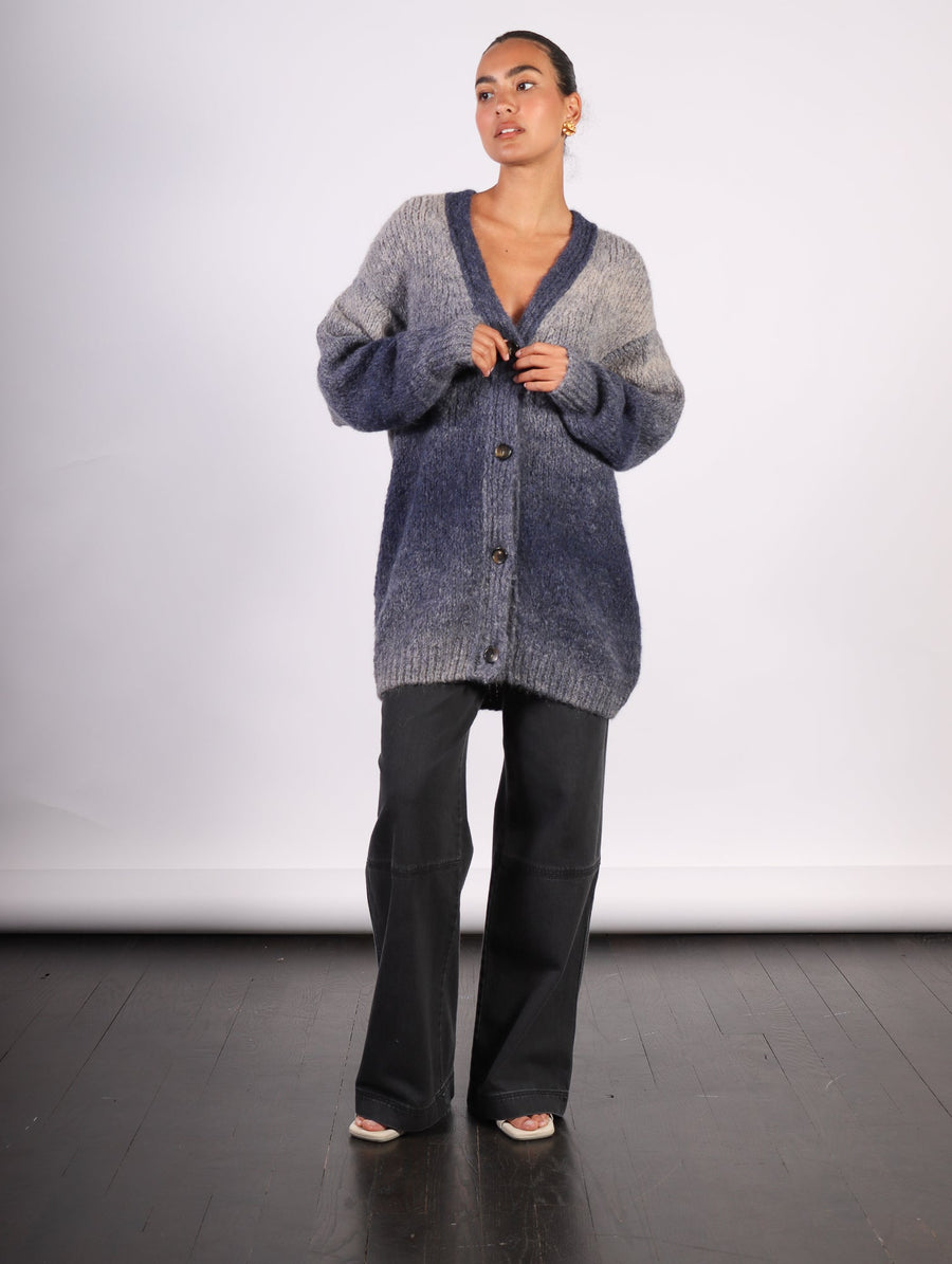 Alai Knitted Cardigan in Utility Blue by Rodebjer-Idlewild