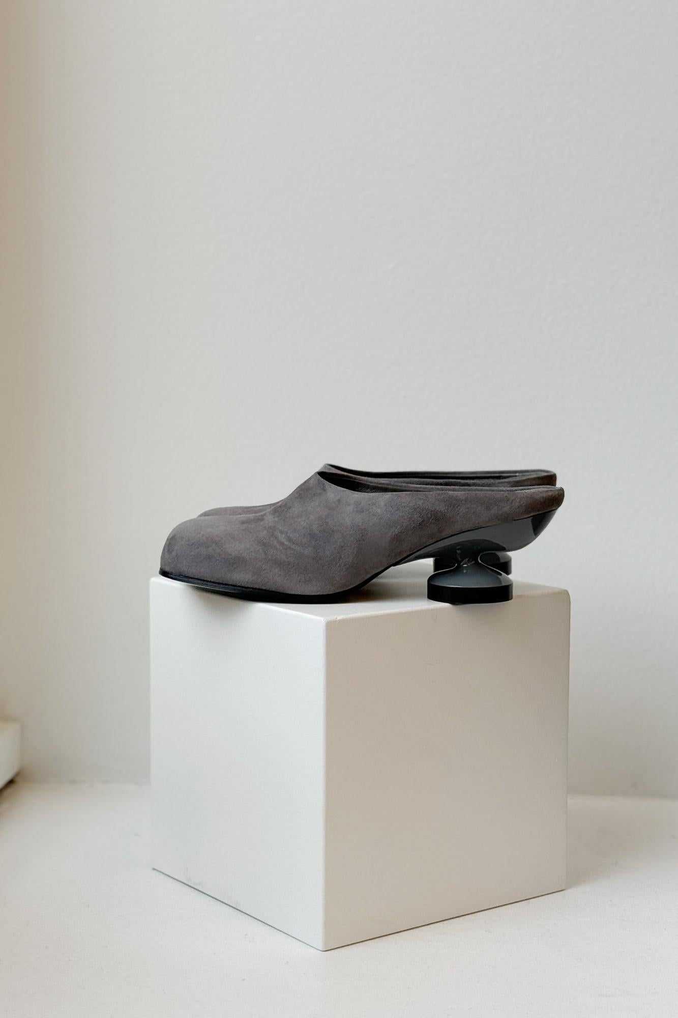Alex Mules in Dark Grey by Lucasheva-Shoes-Lucasheva-Idlewild