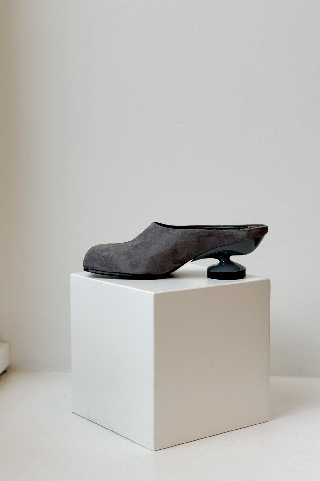 Alex Mules in Dark Grey by Lucasheva-Shoes-Lucasheva-Idlewild