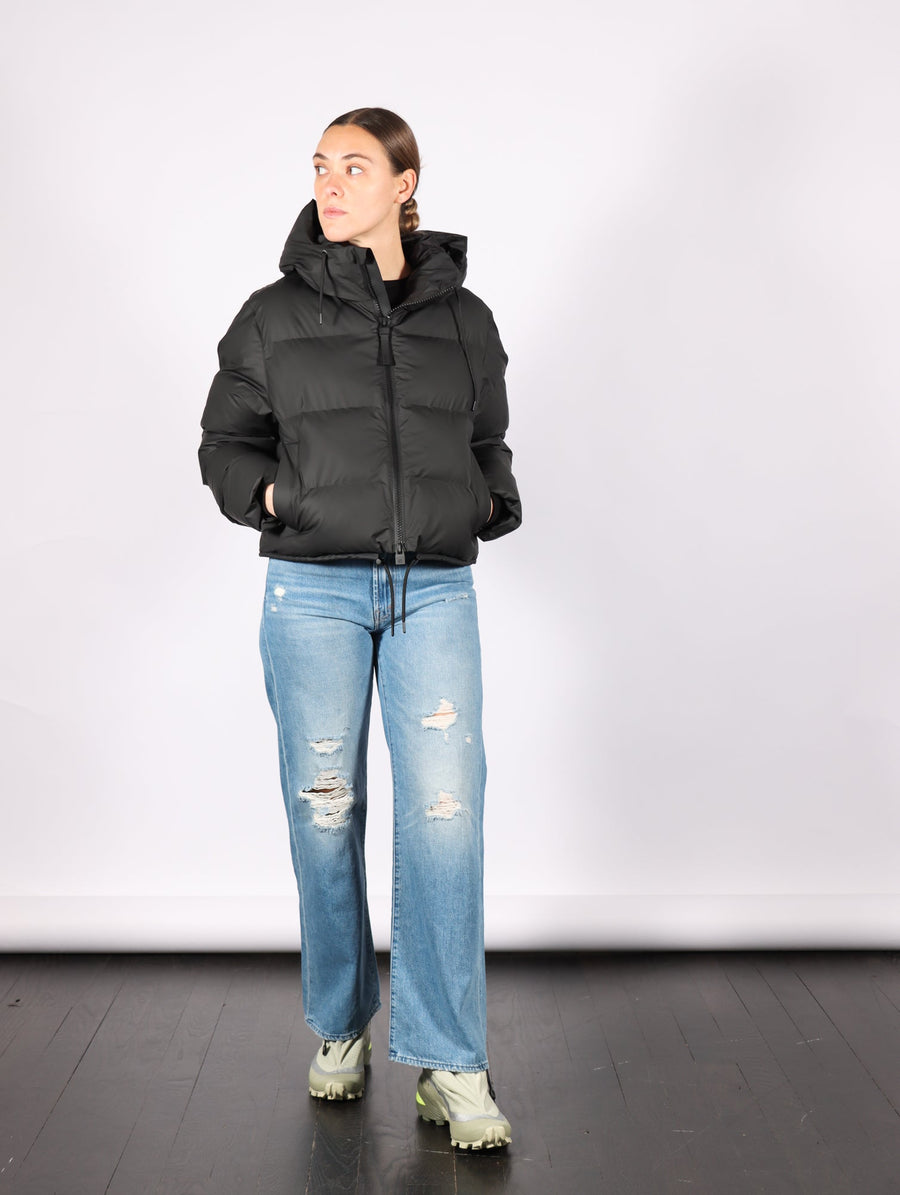 Alta Short Puffer Jacket in Black by RAINS-RAINS-Idlewild