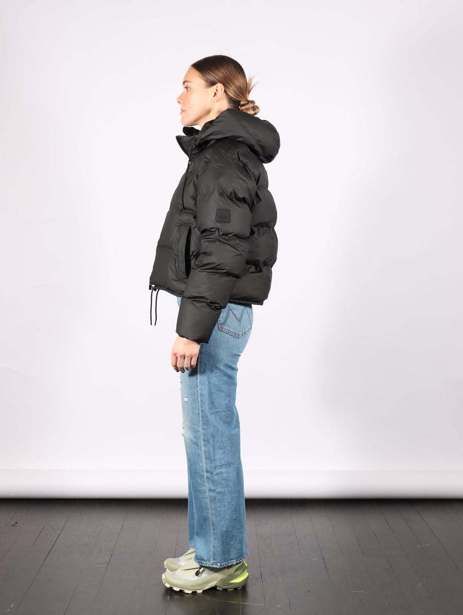 Alta Short Puffer Jacket in Black by RAINS-RAINS-Idlewild