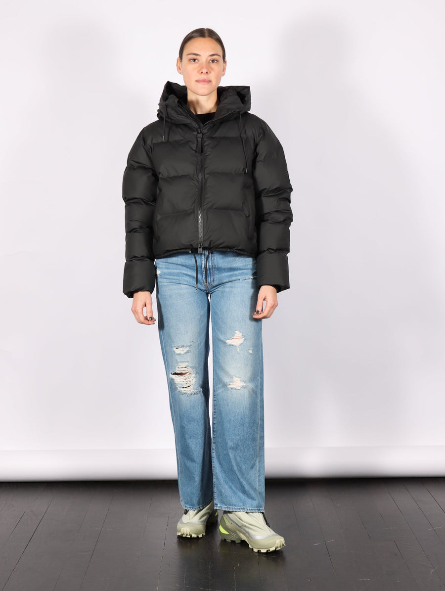 Alta Short Puffer Jacket in Black by RAINS-RAINS-Idlewild