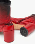 Ankle Boot in Red Paint by MM6 Maison Margiela-MM6-Idlewild