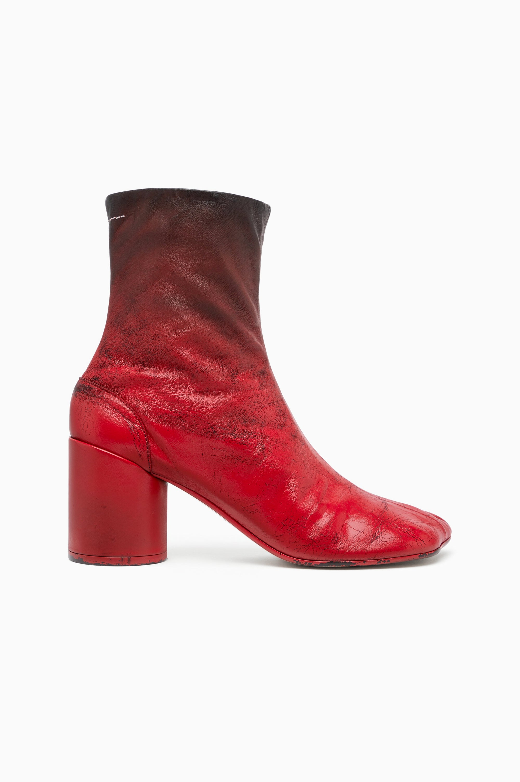 Ankle Boot in Red Paint by MM6 Maison Margiela-MM6-Idlewild