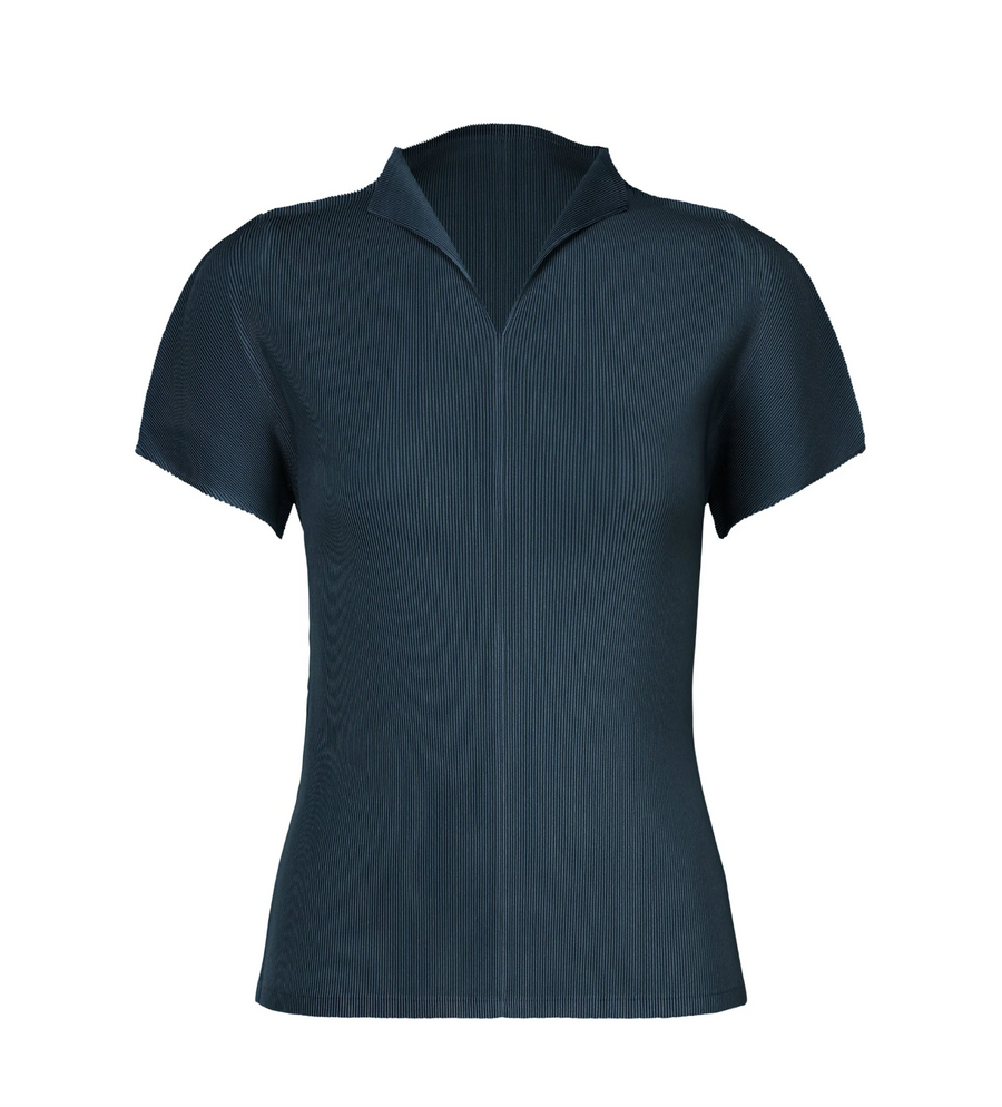 April Colors Mist Top in Grayish Navy by Pleats Please Issey Miyake-Tops-Pleats Please Issey Miyake-Idlewild