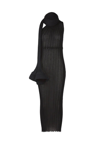 Asagao Dress in Black Hued by Issey Miyake