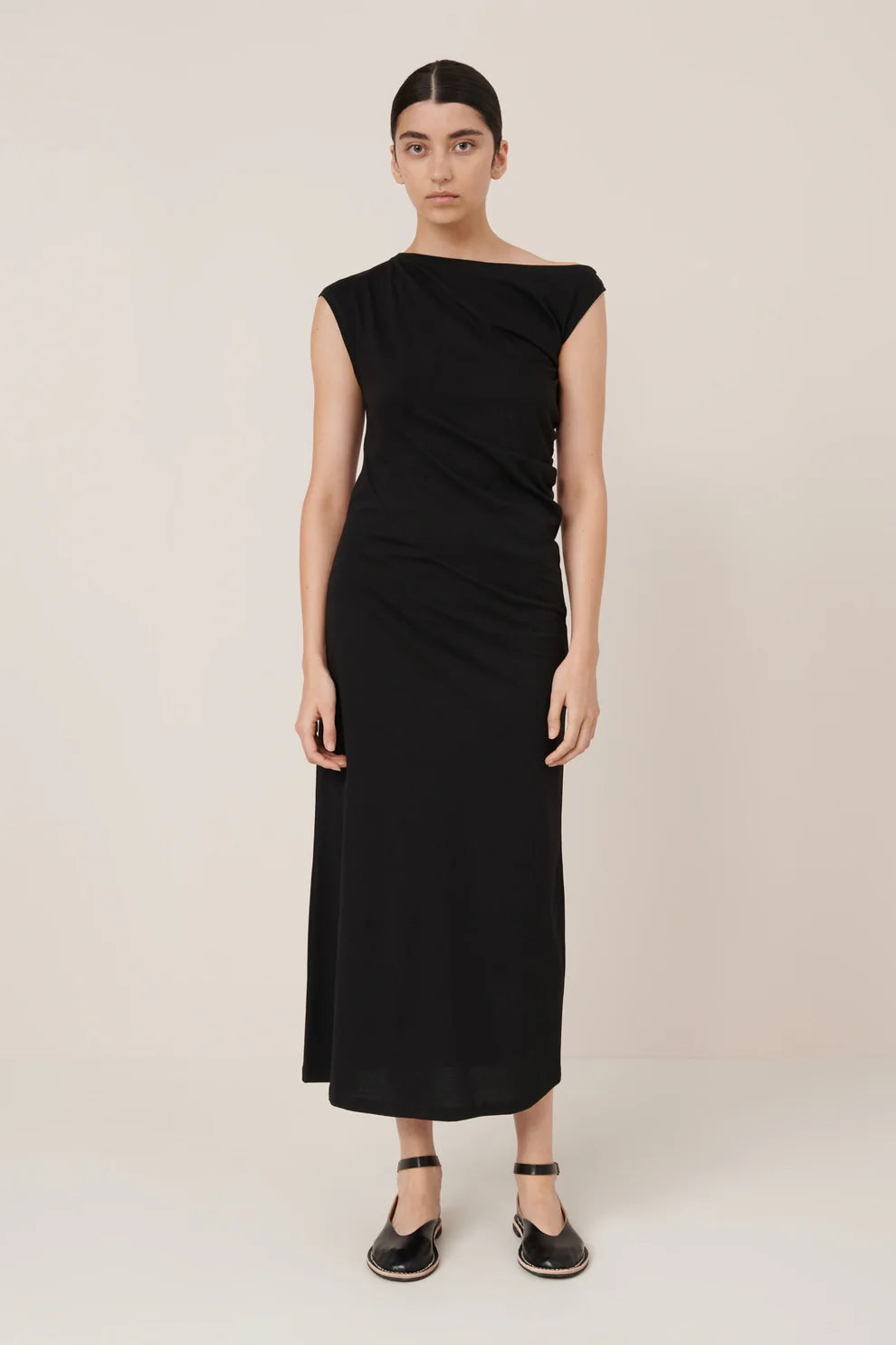 Asymmetric Dress in Black by Kowtow-Kowtow-Idlewild