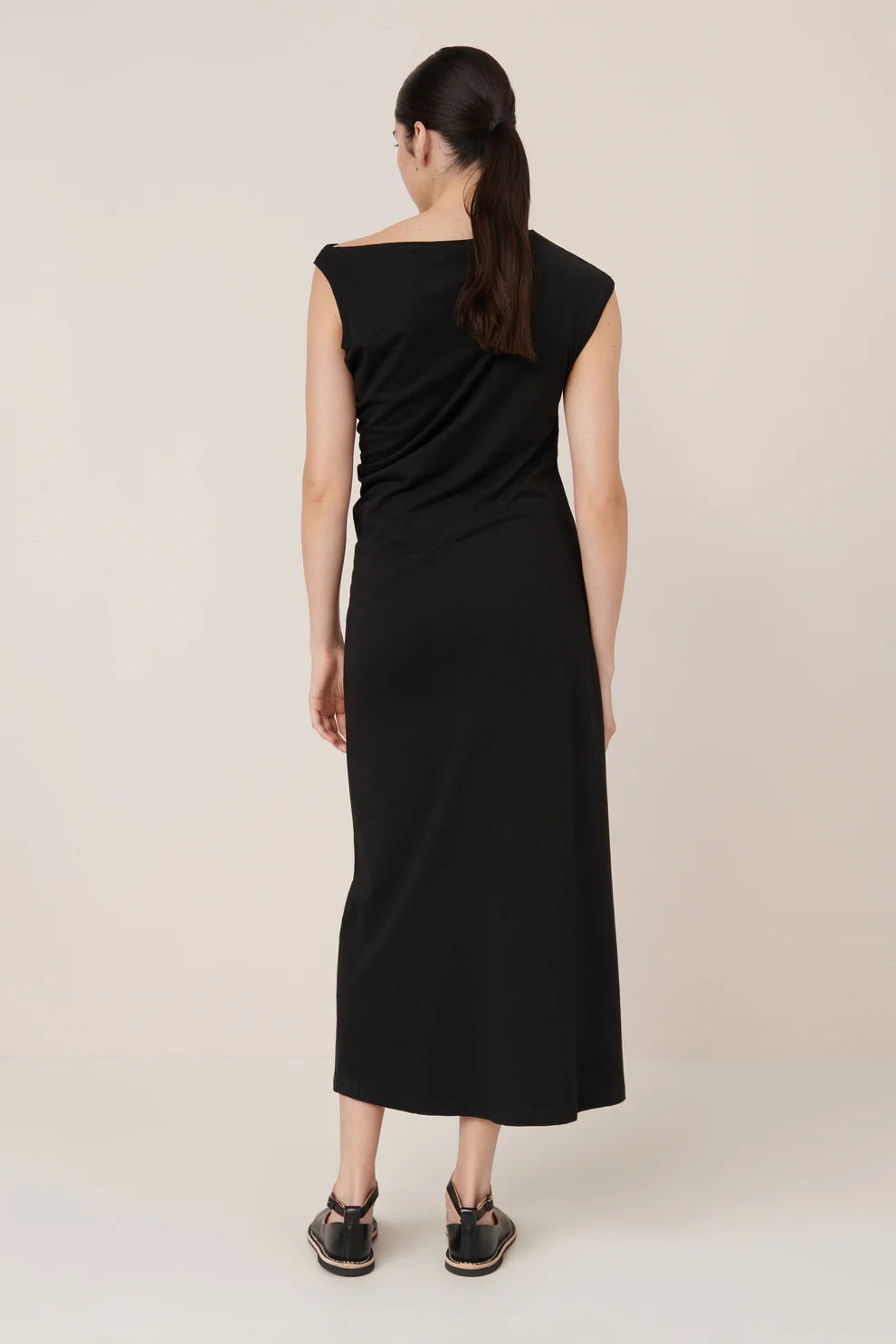 Asymmetric Dress in Black by Kowtow-Kowtow-Idlewild