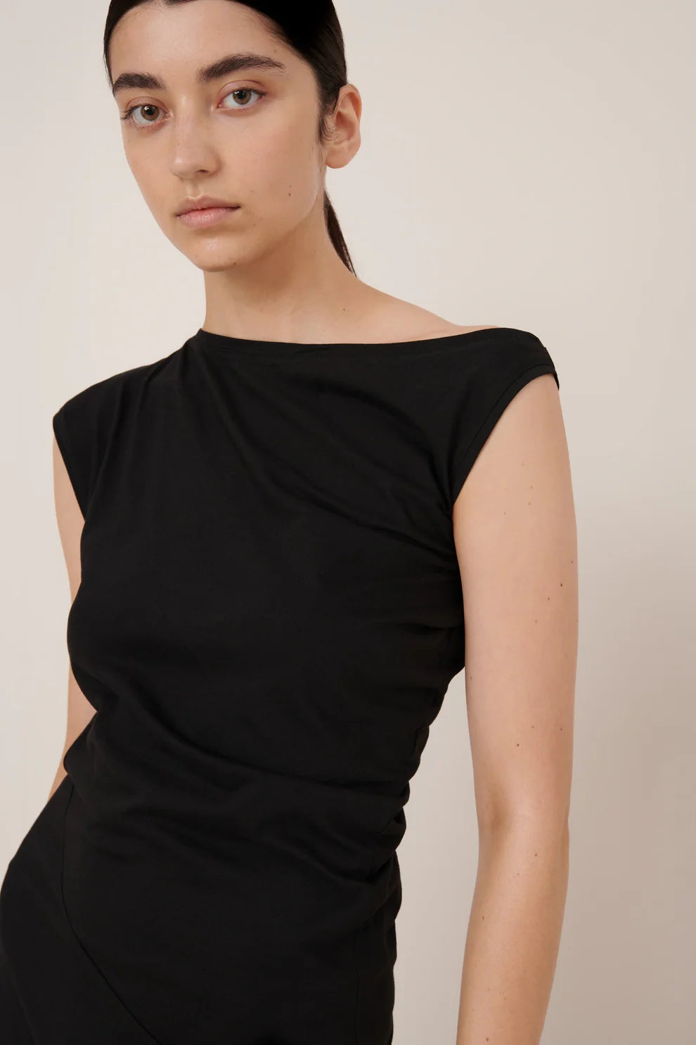 Asymmetric Dress in Black by Kowtow-Kowtow-Idlewild