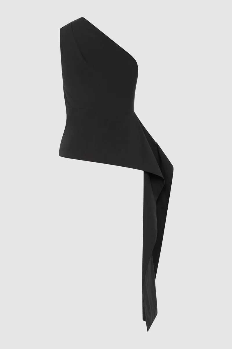 Asymmetric Origami Top in Black by St. Agni-Tops-St. Agni-Idlewild