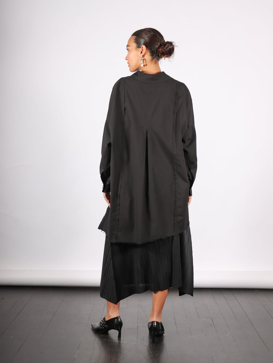 Asymmetric Shirt in Black by Sanctamuerte