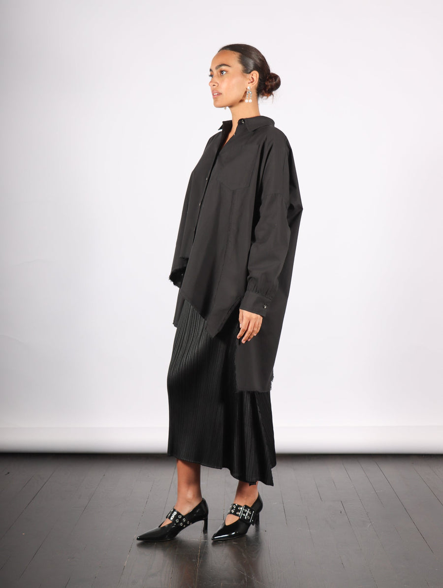 Asymmetric Shirt in Black by Sanctamuerte