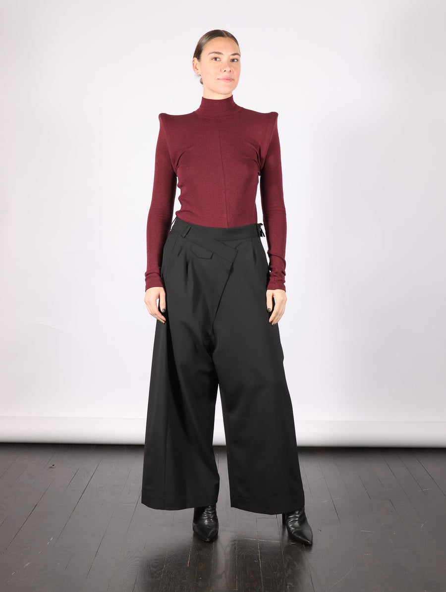 Asymmetric Trousers in Black by Serien°umerica