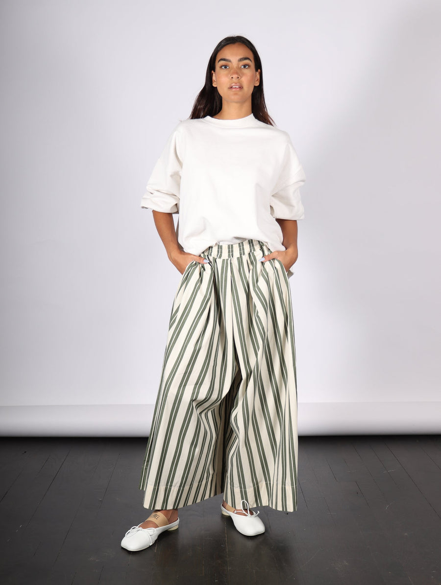 Athena Pant in Forest Stripe by Kowtow