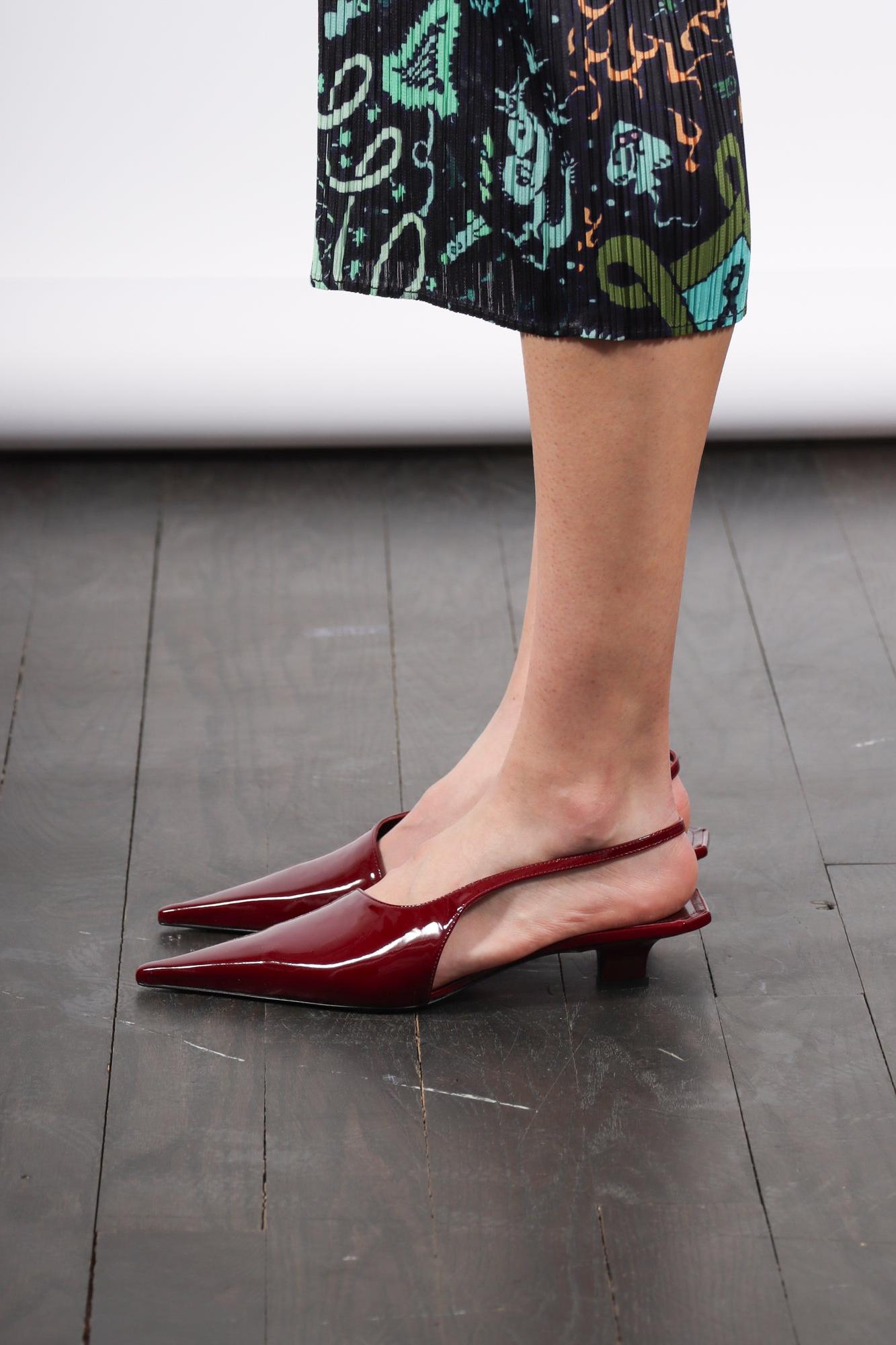 Aurora Kitten Heel in Patent Burgundy by Lucasheva-Lucasheva-Idlewild