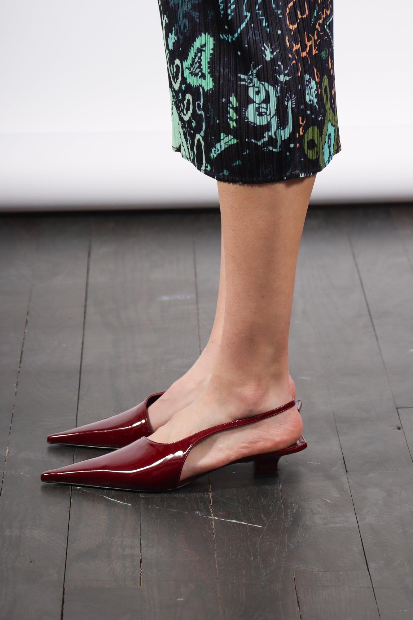 Aurora Kitten Heel in Patent Burgundy by Lucasheva-Lucasheva-Idlewild