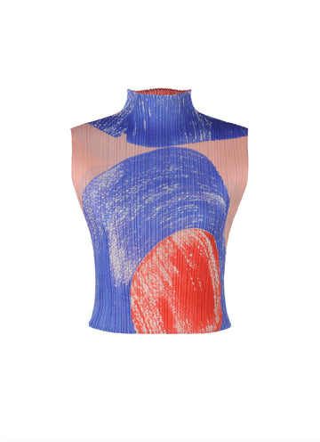 Backlight Top in Red by Pleats Please Issey Miyake-Pleats Please Issey Miyake-Idlewild