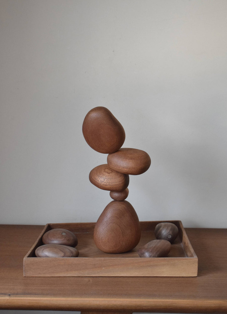 Balance Stone in Sapele Wood by Senser Woodcraft