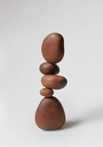 Balance Stone in Sapele Wood by Senser Woodcraft-Senser Woodcraft-Idlewild