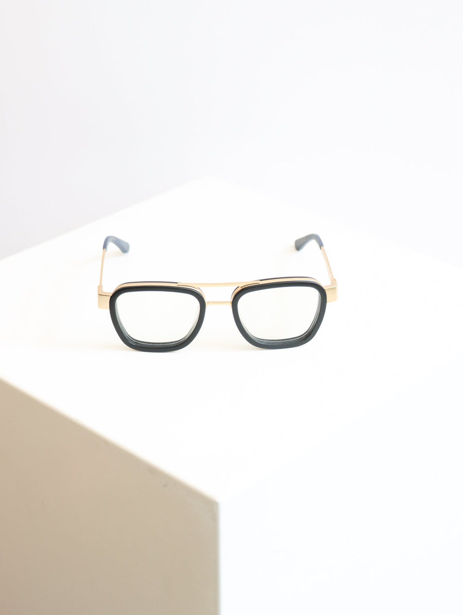 Bandit Readers in Matte Gold & Black by Caddis