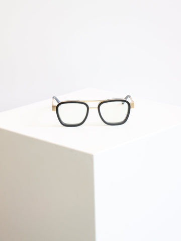 Bandit Readers in Matte Gold & Black by Caddis