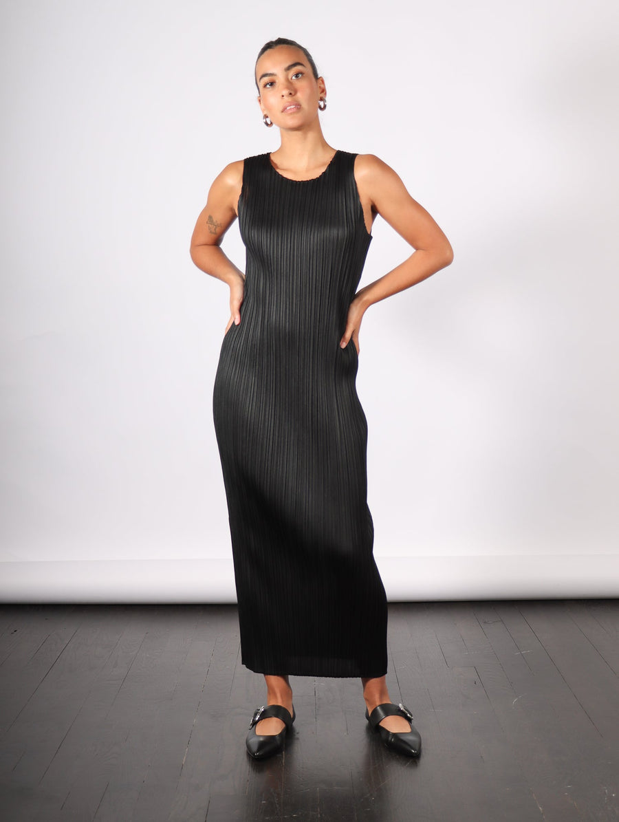 Basics Dress in Black by Pleats Please Issey Miyake