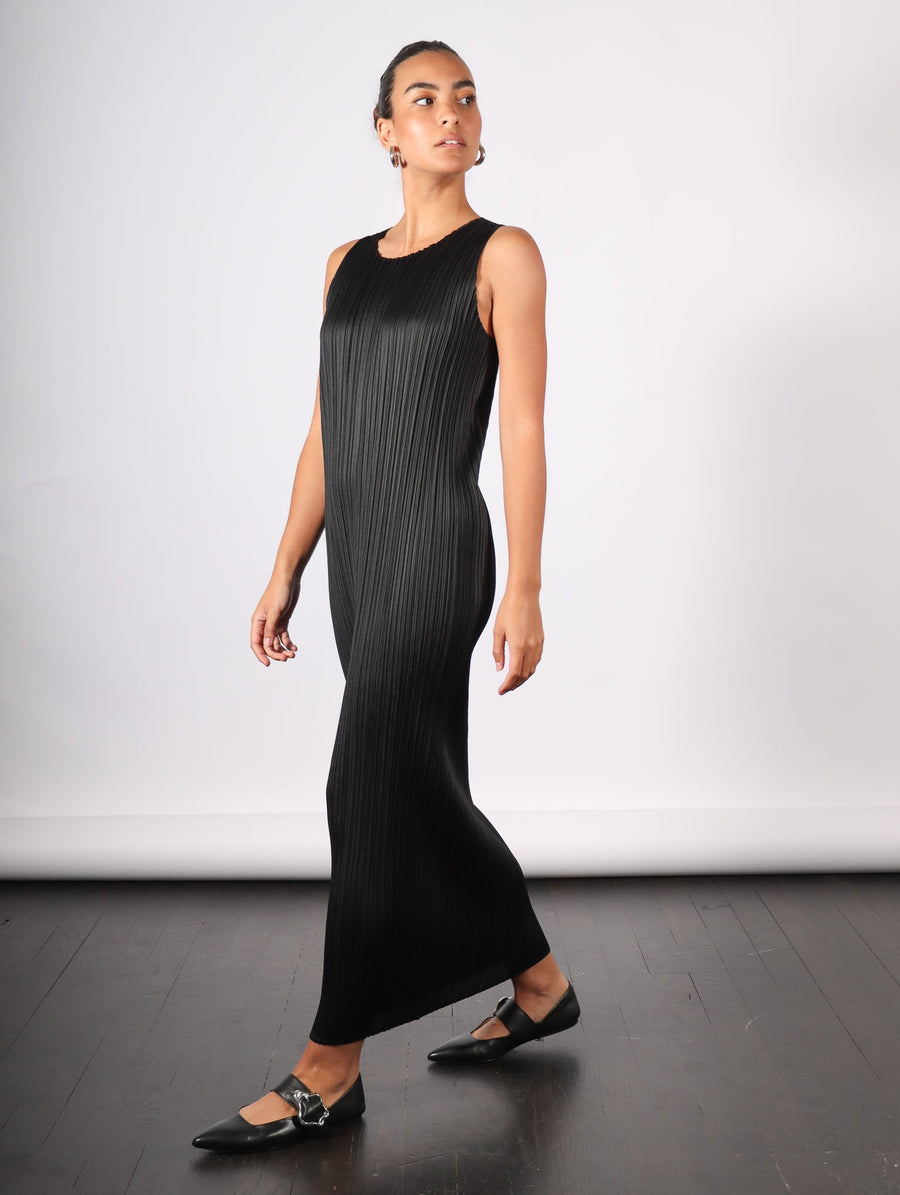 Basics Dress in Black by Pleats Please Issey Miyake