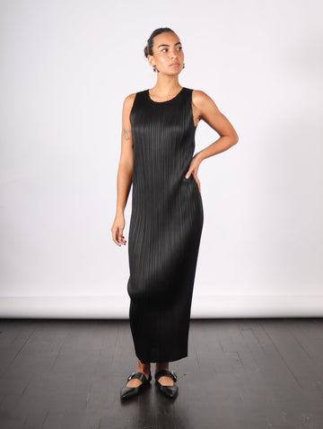 Basics Dress in Black by Pleats Please Issey Miyake